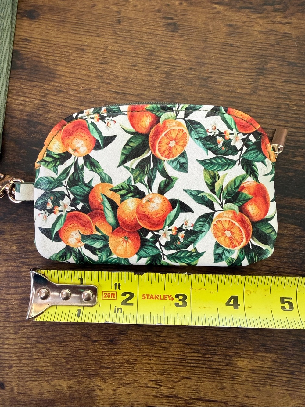 Rachel Zoe Olive Green Wrist Strap with Matching Citrus Pouch Accent - Picture 5 of 12